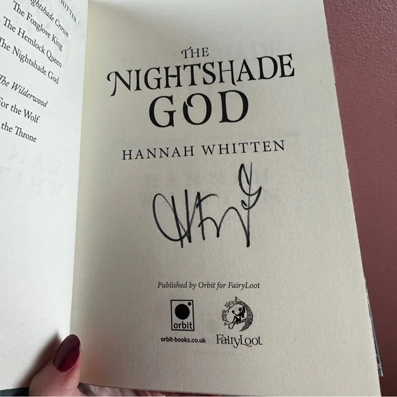 The Nightshade God Book by Hannah Whitten Fairyloot Exclusive Edition Signed